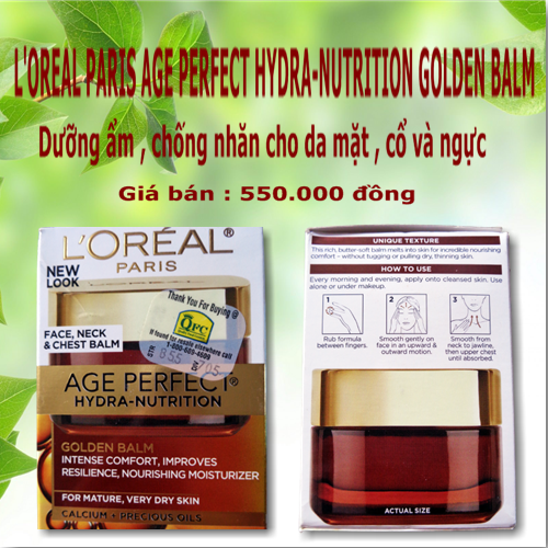 L'OREAL PARIS AGE PERFECT HYDRA-NUTRITION GOLDEN BALM - Ảnh 2